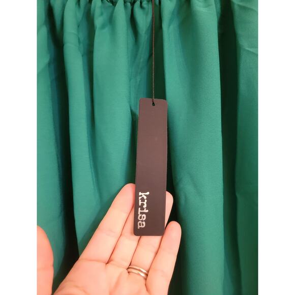 NWT Revolve Krisa Chiffon White Flutter Sleeve Short Sleeve Top XS - Picture 3 of 4